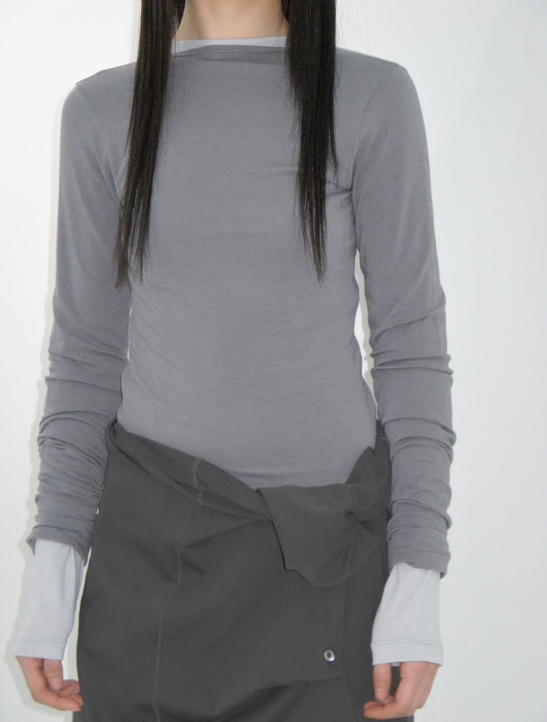 리포스 soft round t-shirt 긴팔 티셔츠  (1회착용) 상품이미지2