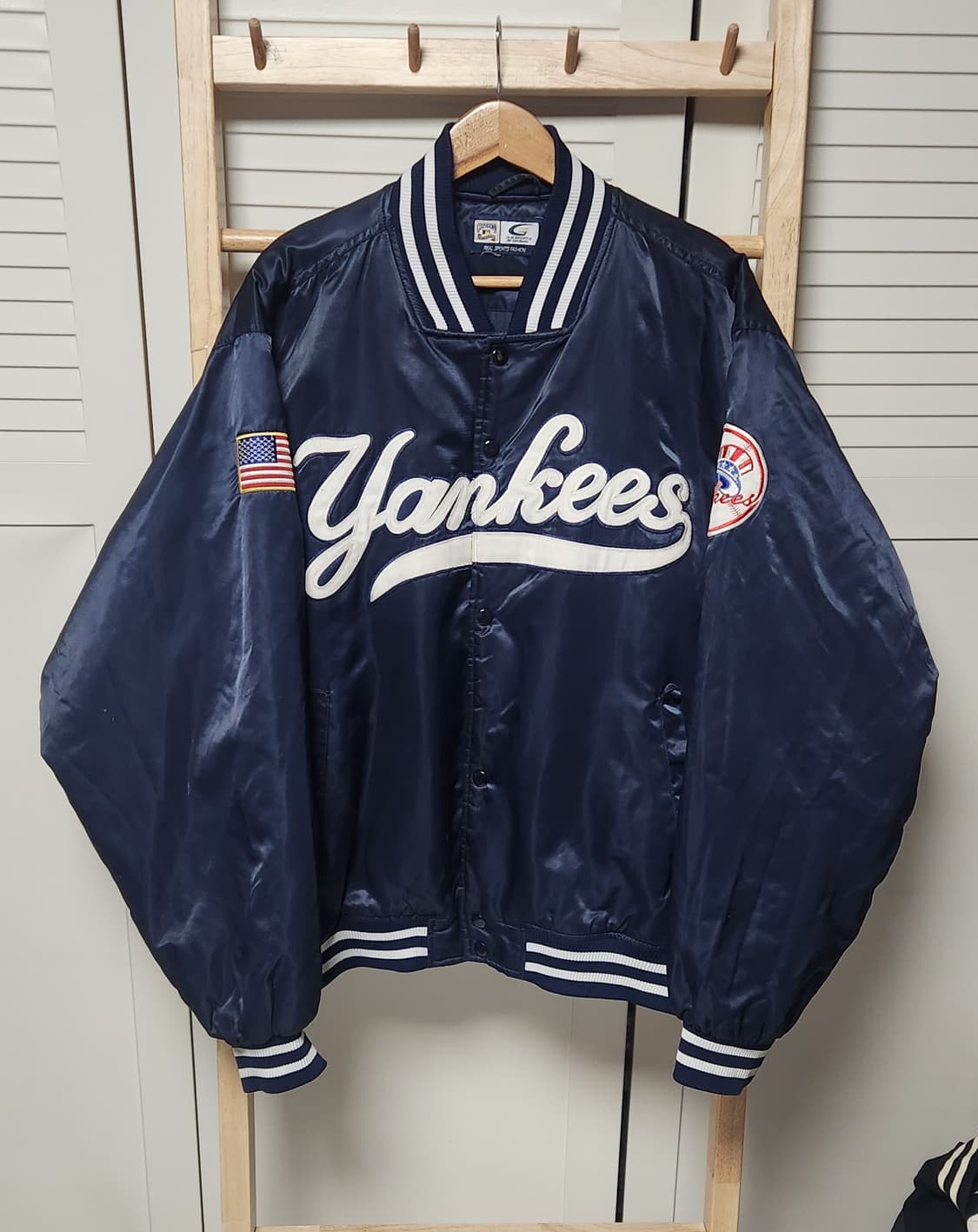 G-Iii 스포츠 뉴욕 양키스 스타디움 바시티 점퍼 상품이미지1