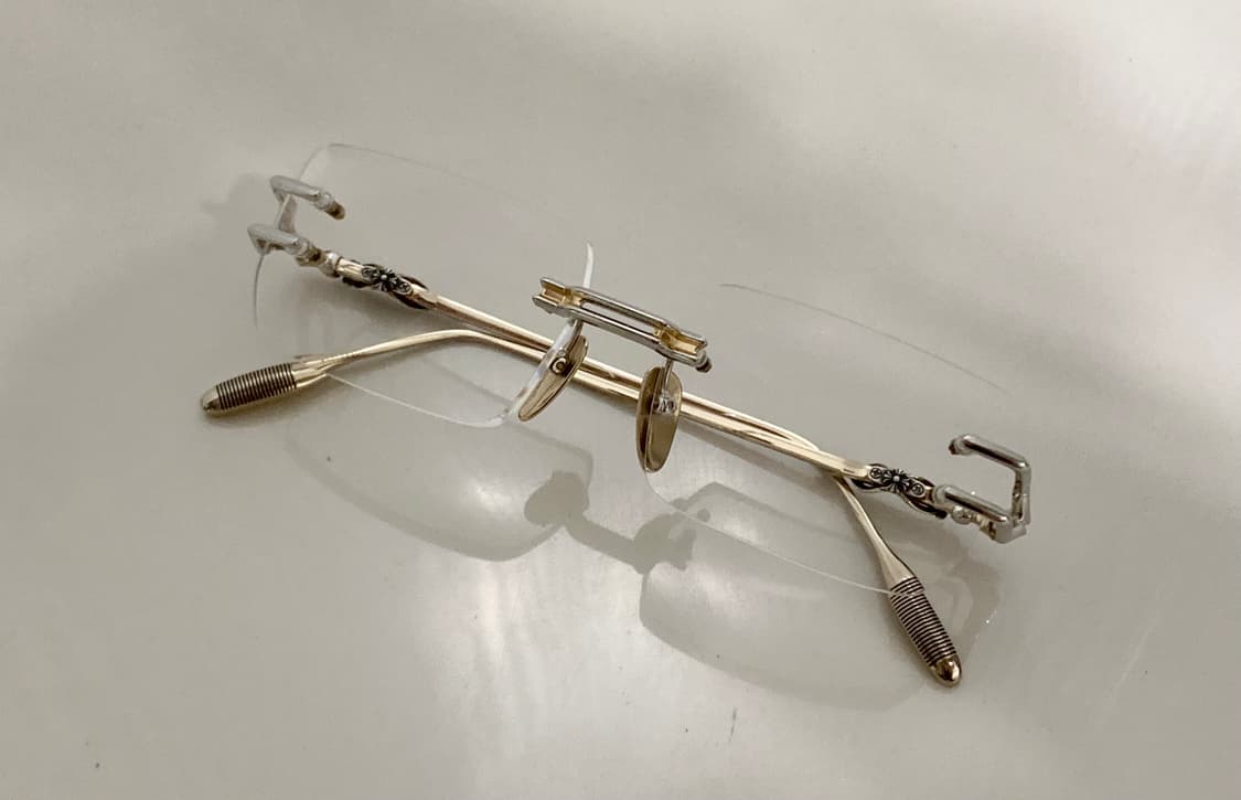 크롬하츠 로디 실버&골드 콤비 컬러 LORDIE  무테 안경 상품이미지1