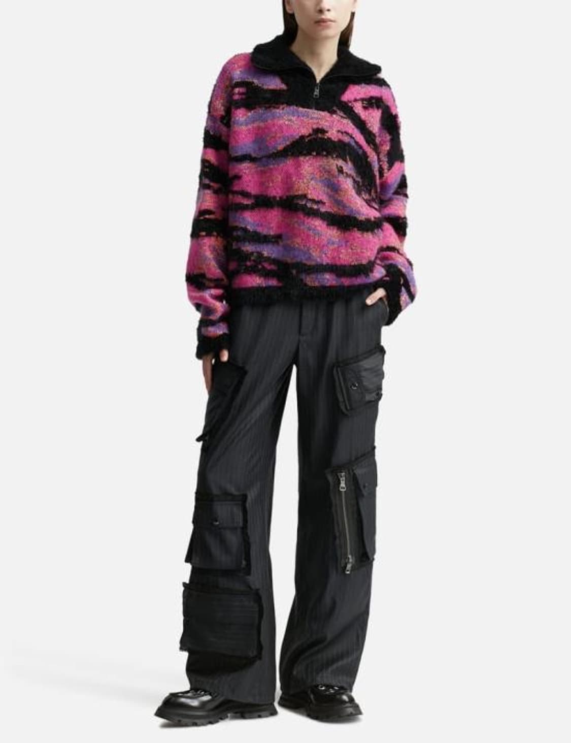 ERL 모헤어 집업 니트 L 사이즈 상품이미지1