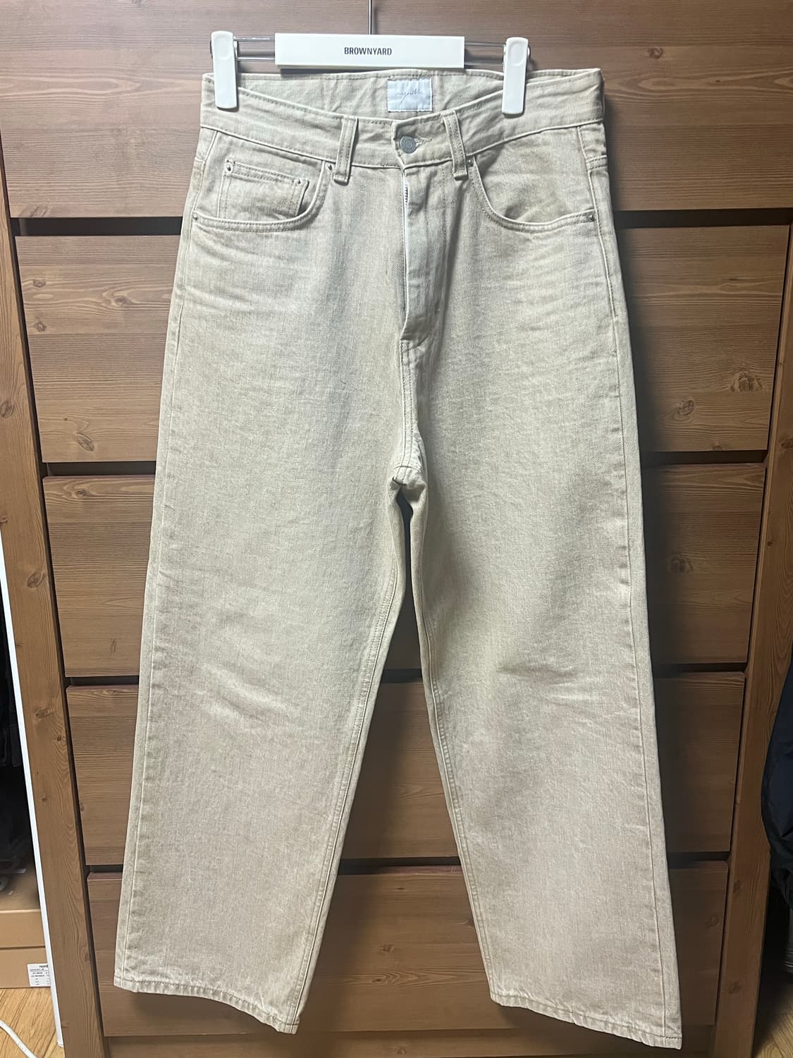 (s)유스 와이드 데님 베이지 상품이미지4