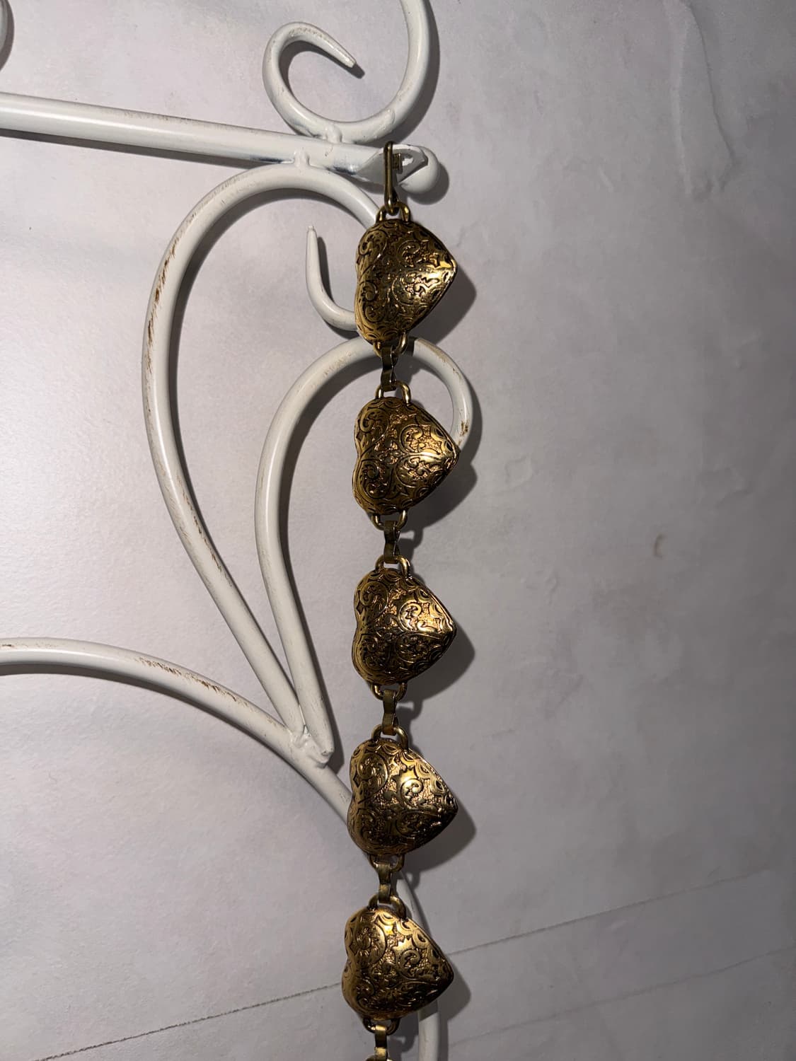 Gold oriental heart charm chain belt 상품이미지6