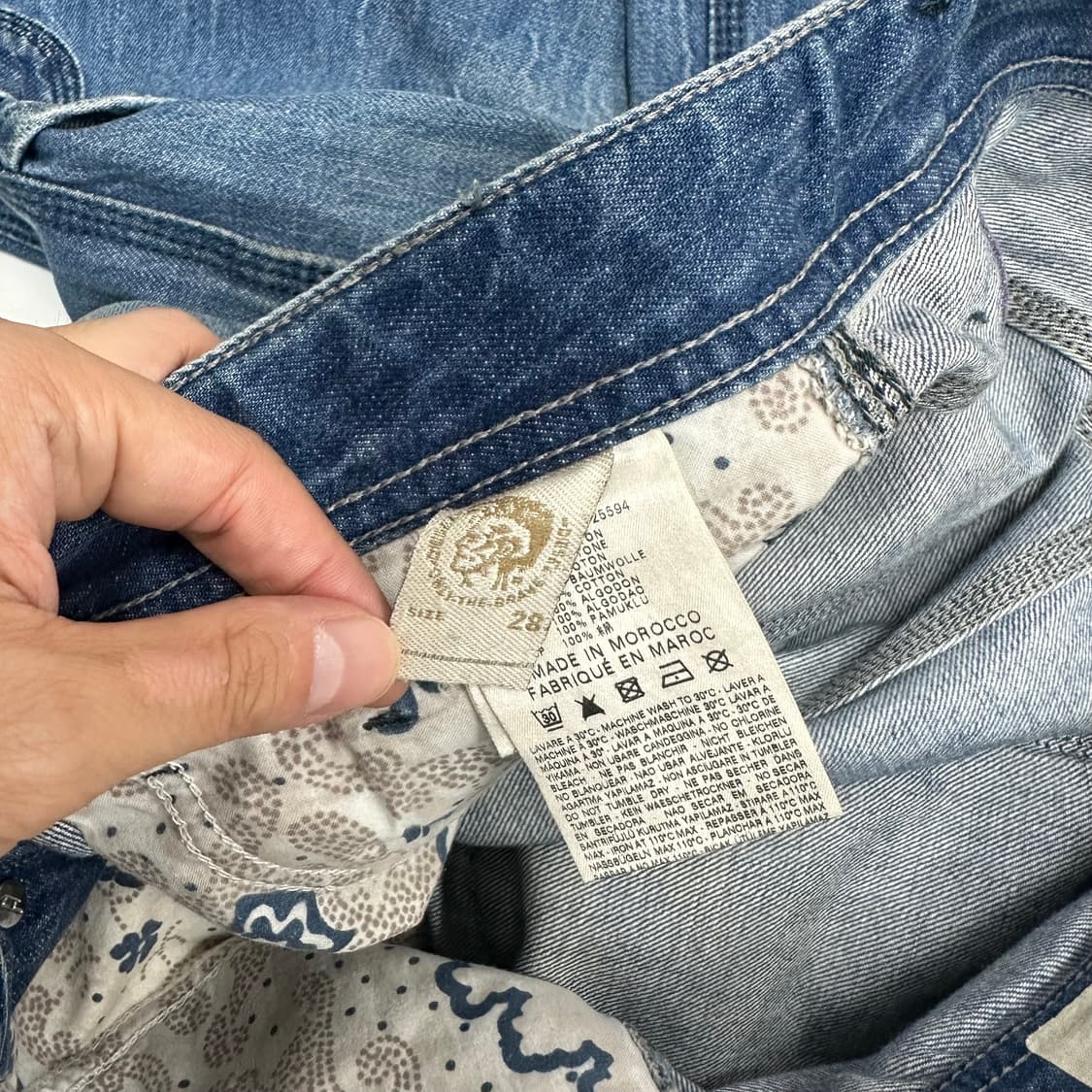 디젤 자수 워싱 디테일 데님팬츠 청바지 상품이미지10