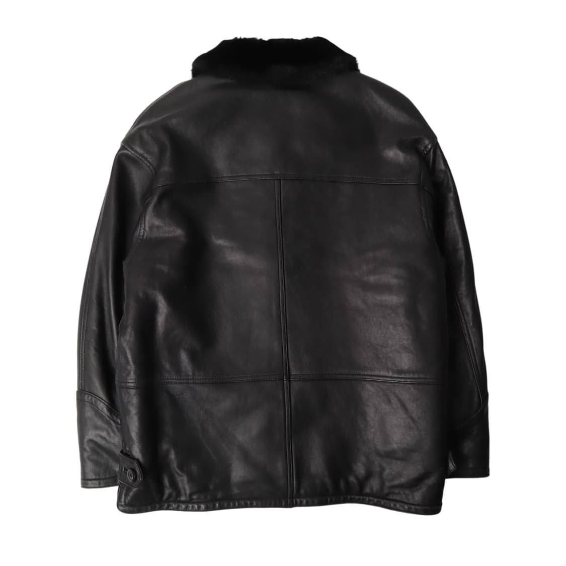 Colebrook 90s 레더 더플 무스탕 초어코트 자켓 상품이미지5