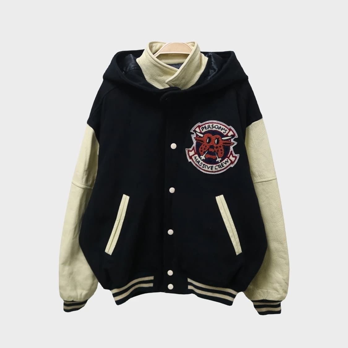 90'S  퍼슨스 울 혼방 후드 야구 점퍼 61922 상품이미지2