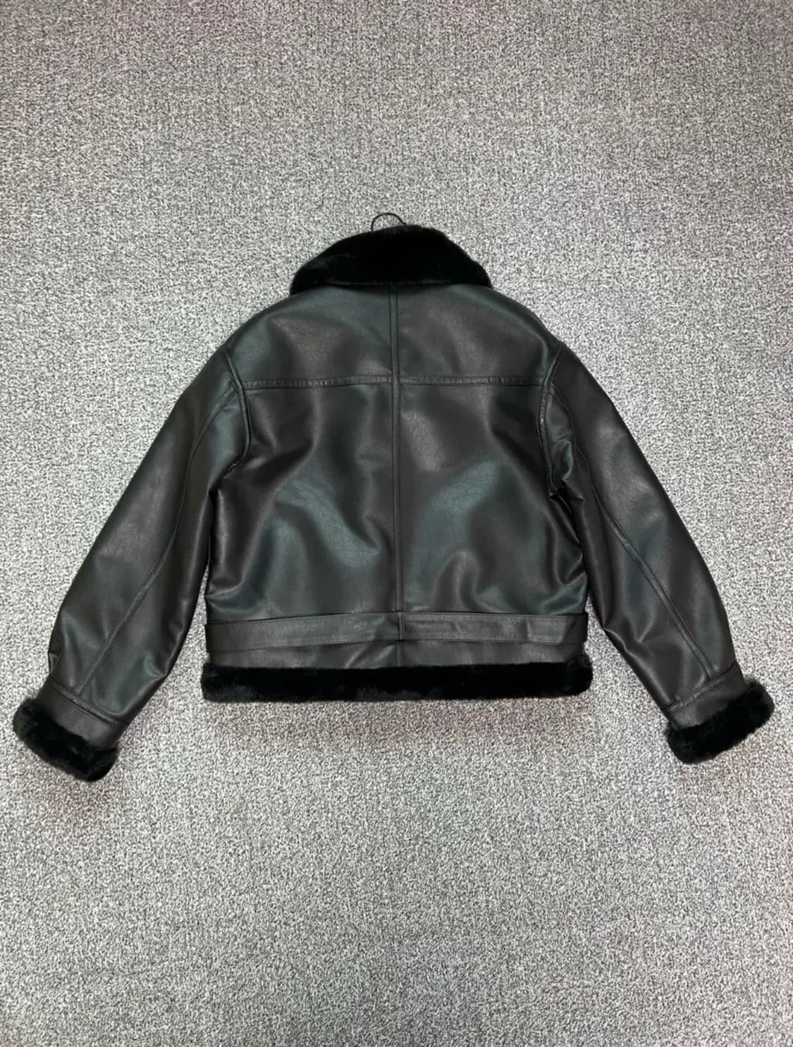 [새상품]론트 비건 레더 벨트 무스탕 블랙(M) 상품이미지3