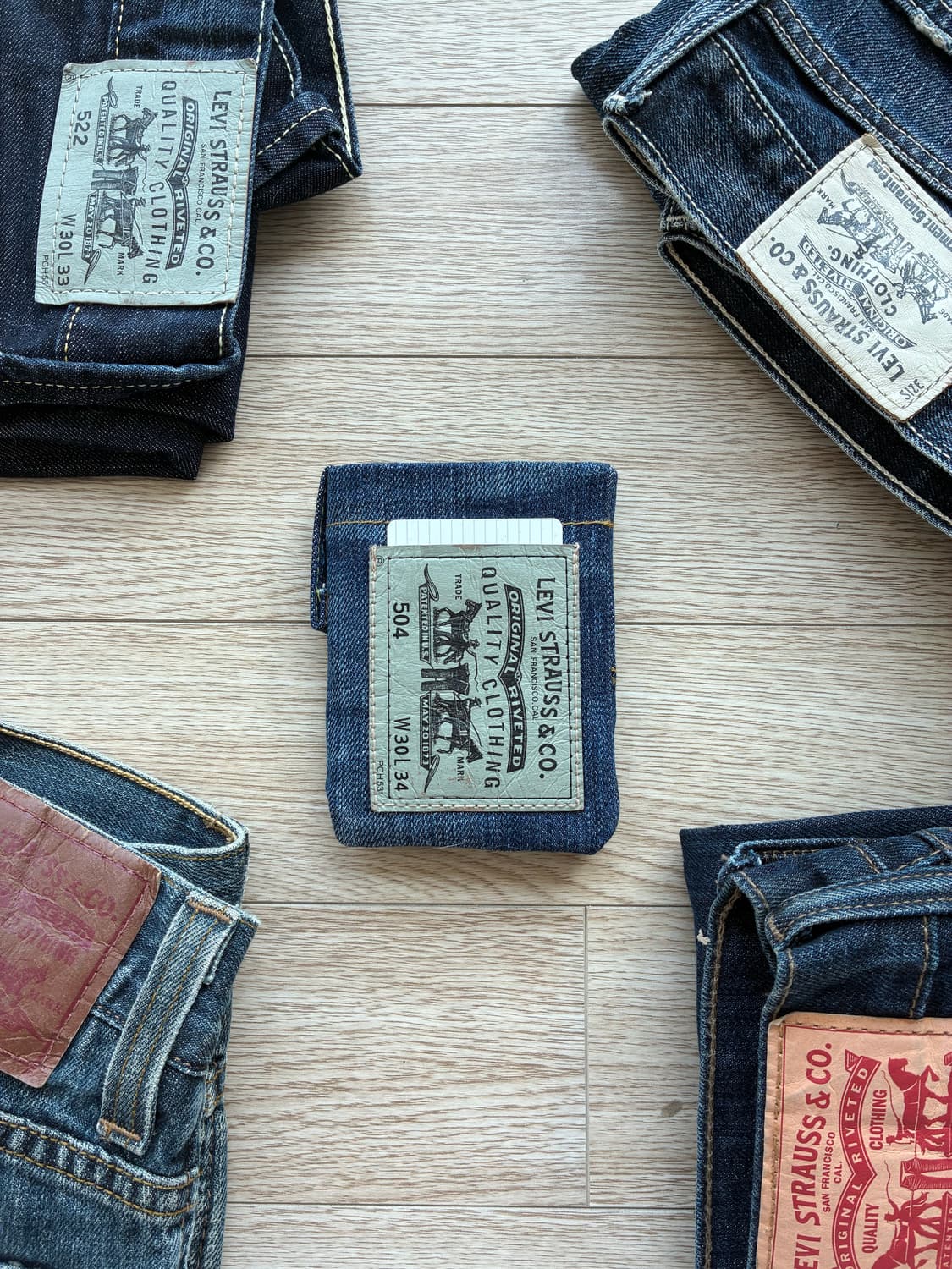 Levi's 504 demin patch Remake wallet 상품이미지5