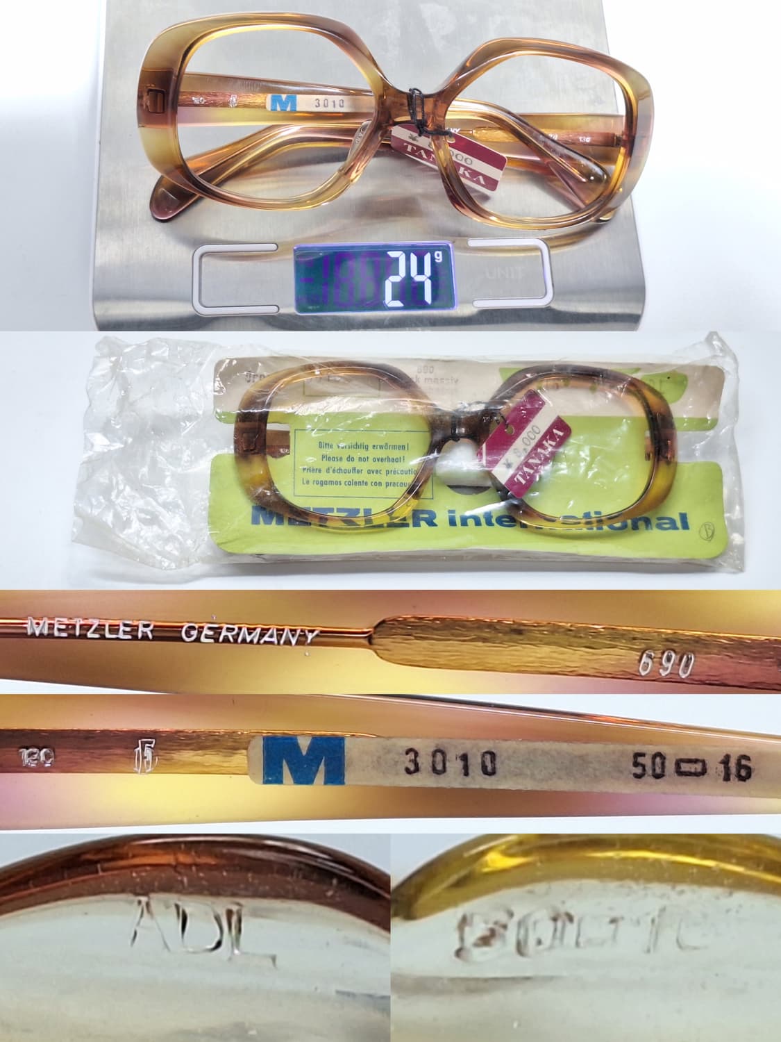80s 독일제 빈티지 데드스톡/METZLER M3010 안경테 50mm 상품이미지9