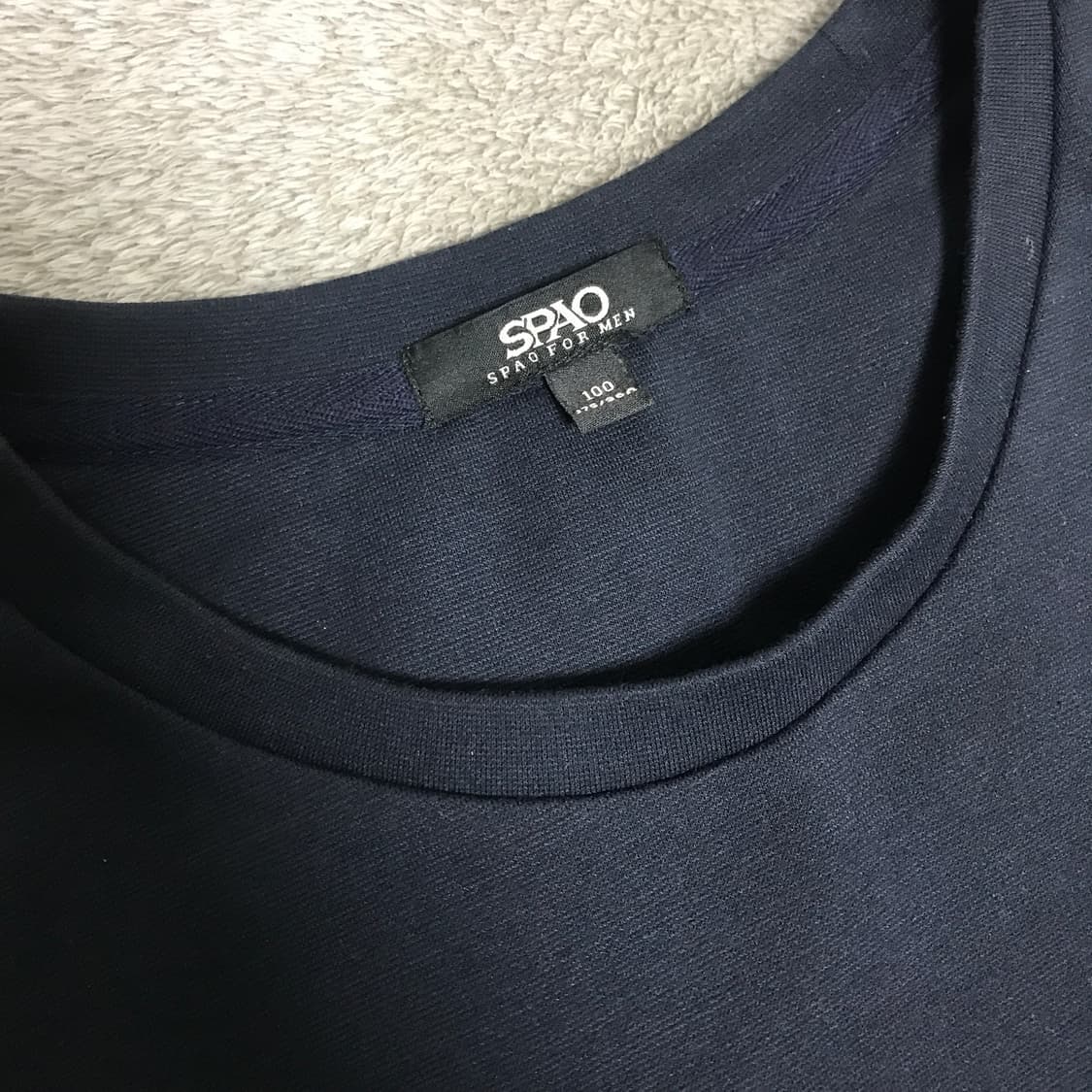 스파오 밀라노 긴팔 티셔츠 L 네이비 상품이미지2