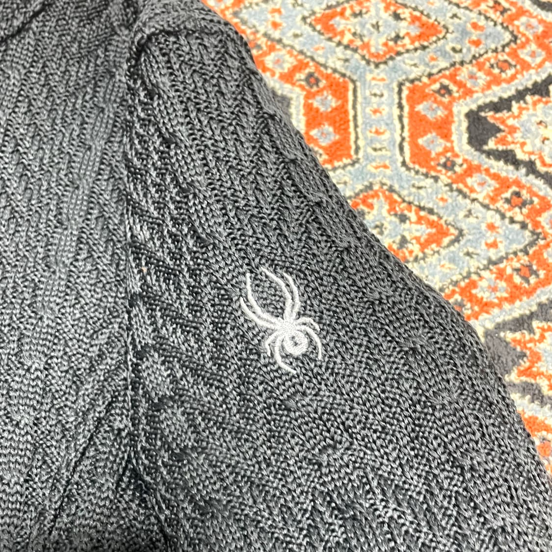  스파이더 블랙 플리스 니트 집업져지 여성L 상품이미지4