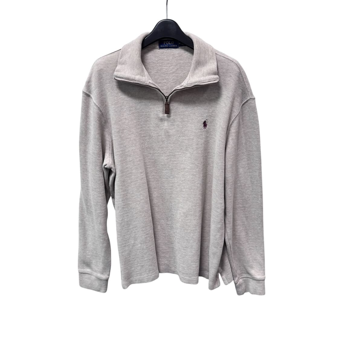 신형 폴로 랄프로렌 오트밀 반집업 면니트 상품이미지2