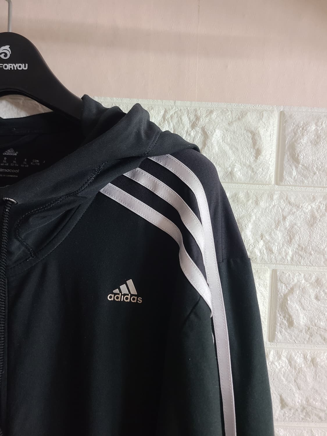 [수]아디다스 삼선 후드 집업 블랙(105) 상품이미지2