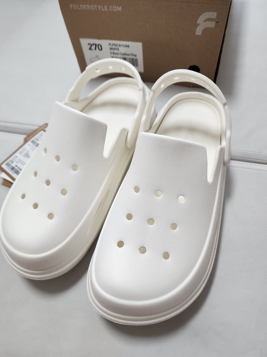 폴더클로그샌들270사이즈화이트 상품이미지1
