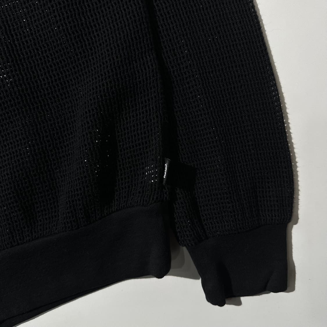 스투시 코튼 메쉬 롱슬리브 크루넥 블랙 상품이미지6