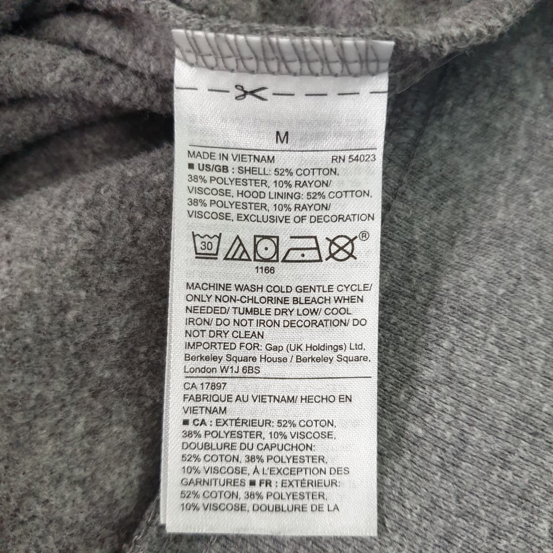 GAP 로고 후드 집업 상품이미지3