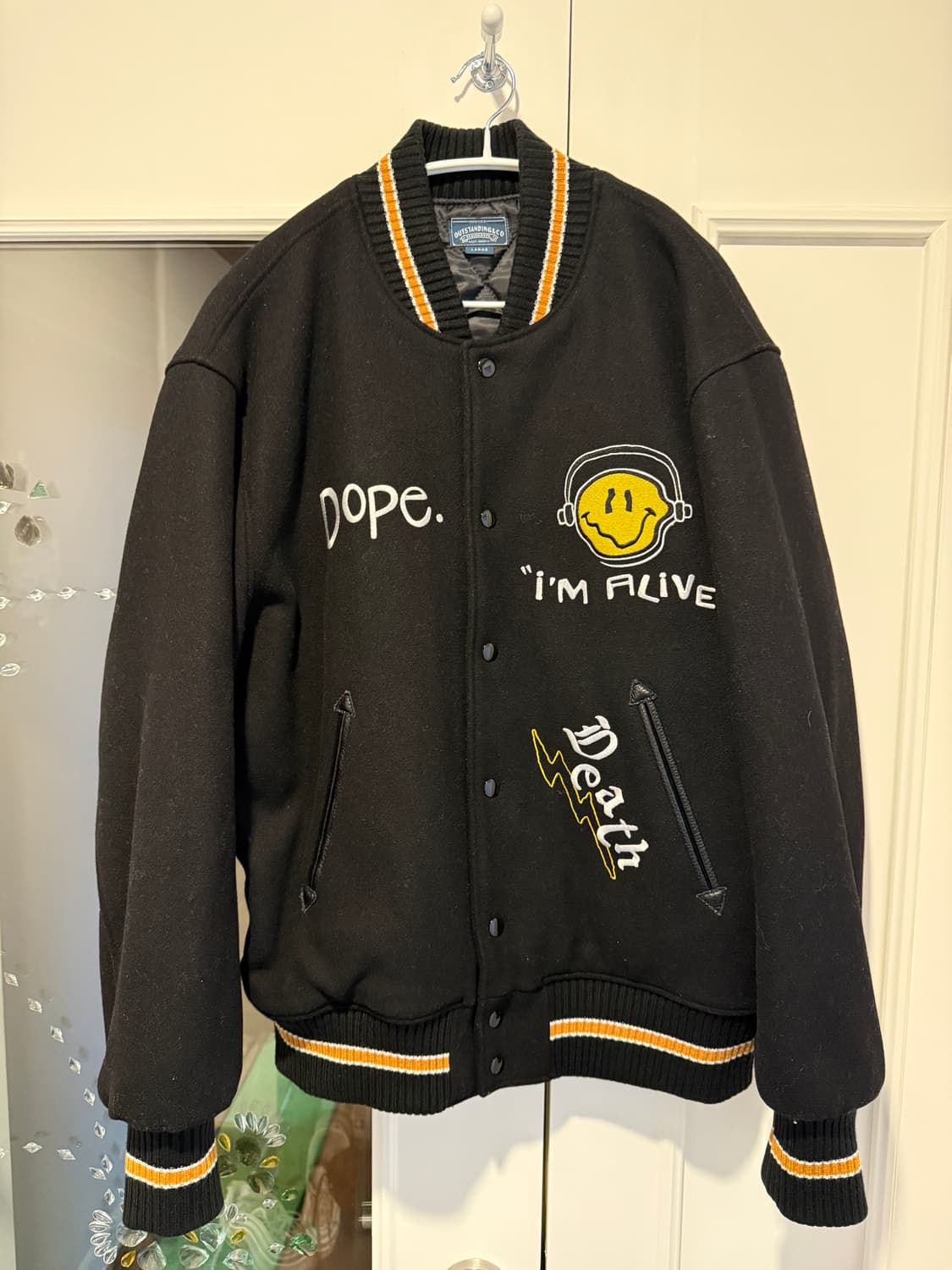 아웃스탠딩 바시티자켓 블랙 L 상품이미지2