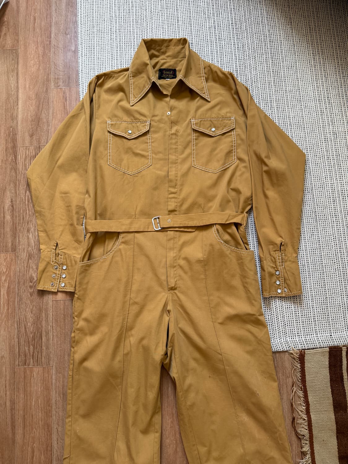 80s 빈티지 웨스턴 셔츠 오버롤 상품이미지1