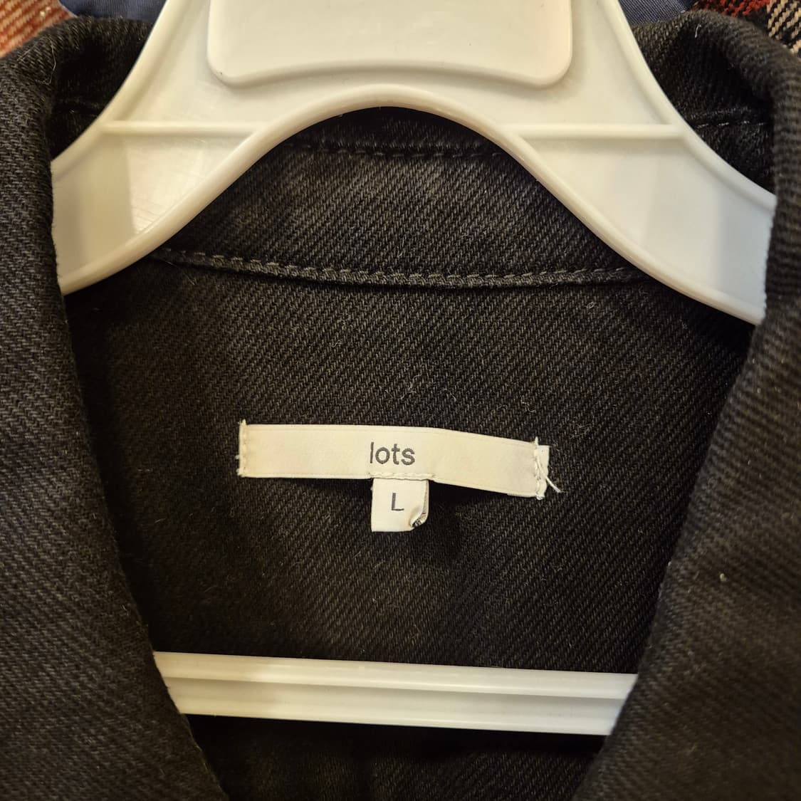 L~XL(착샷잇음) 블랙 면 숏 트러커자켓  상품이미지5