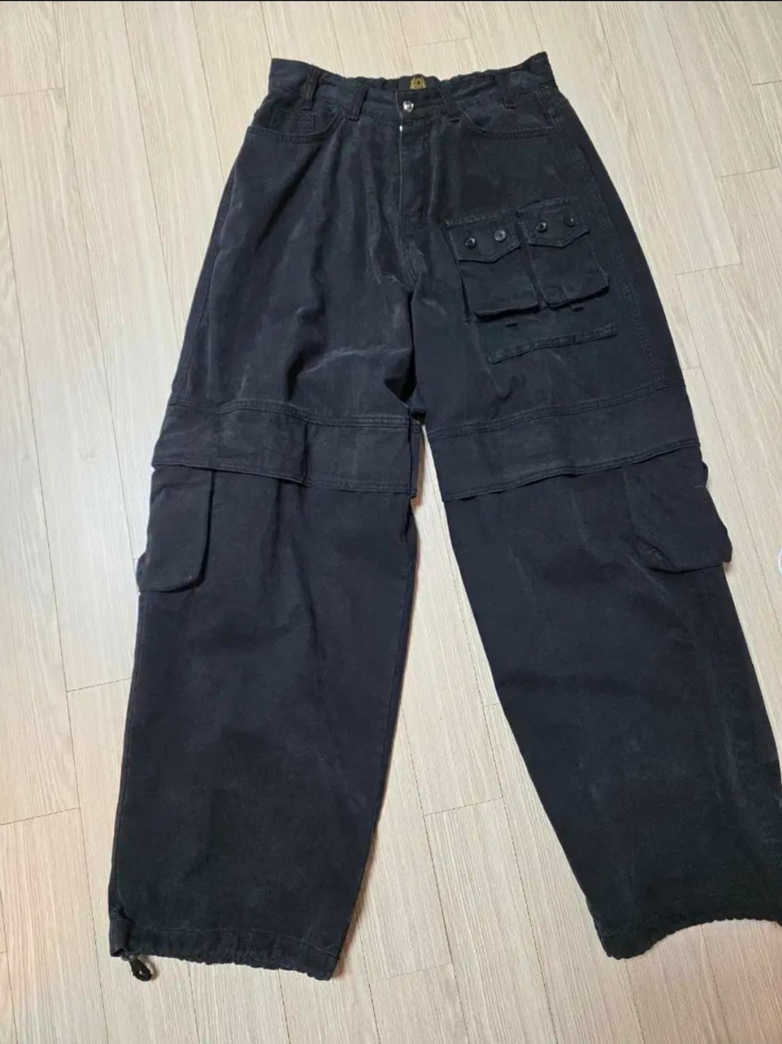 Pog service 빈티지 코튼팬츠 블랙 2사이즈 상품이미지3