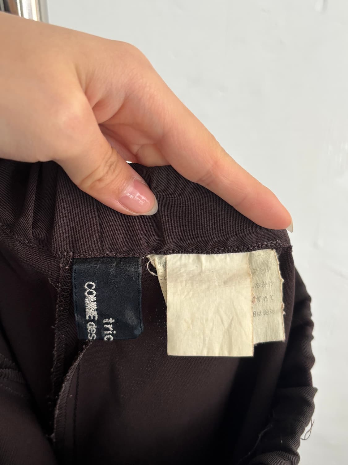 꼼데가르송 트리콧 브라운 슬랙스 상품이미지5