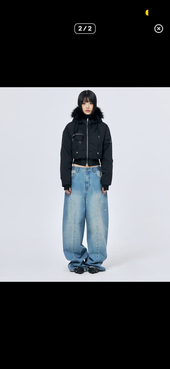 스키즘인듀싱 HOODED PUFFER JACKET BLACK 상품이미지2