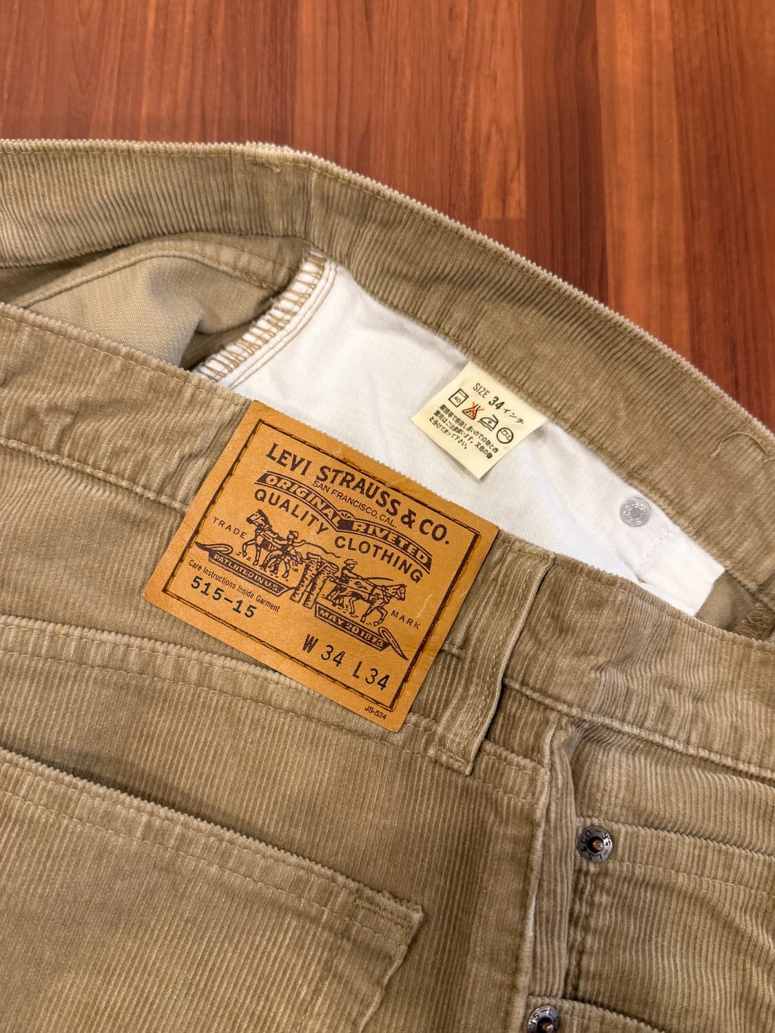 90s Levis 리바이스 515 코듀로이 팬츠 (Japan) (33) 상품이미지9