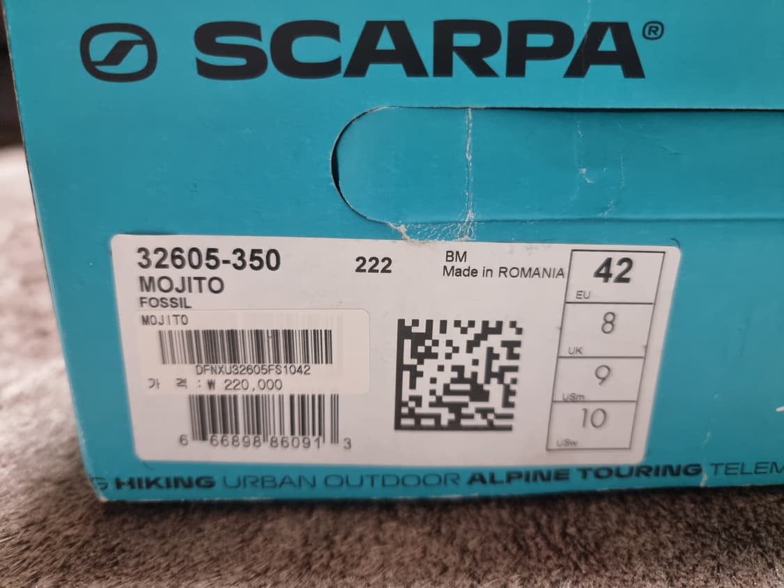 [새상품] 스카르파 모히토 FOSSIL 42(270)사이즈 상품이미지5
