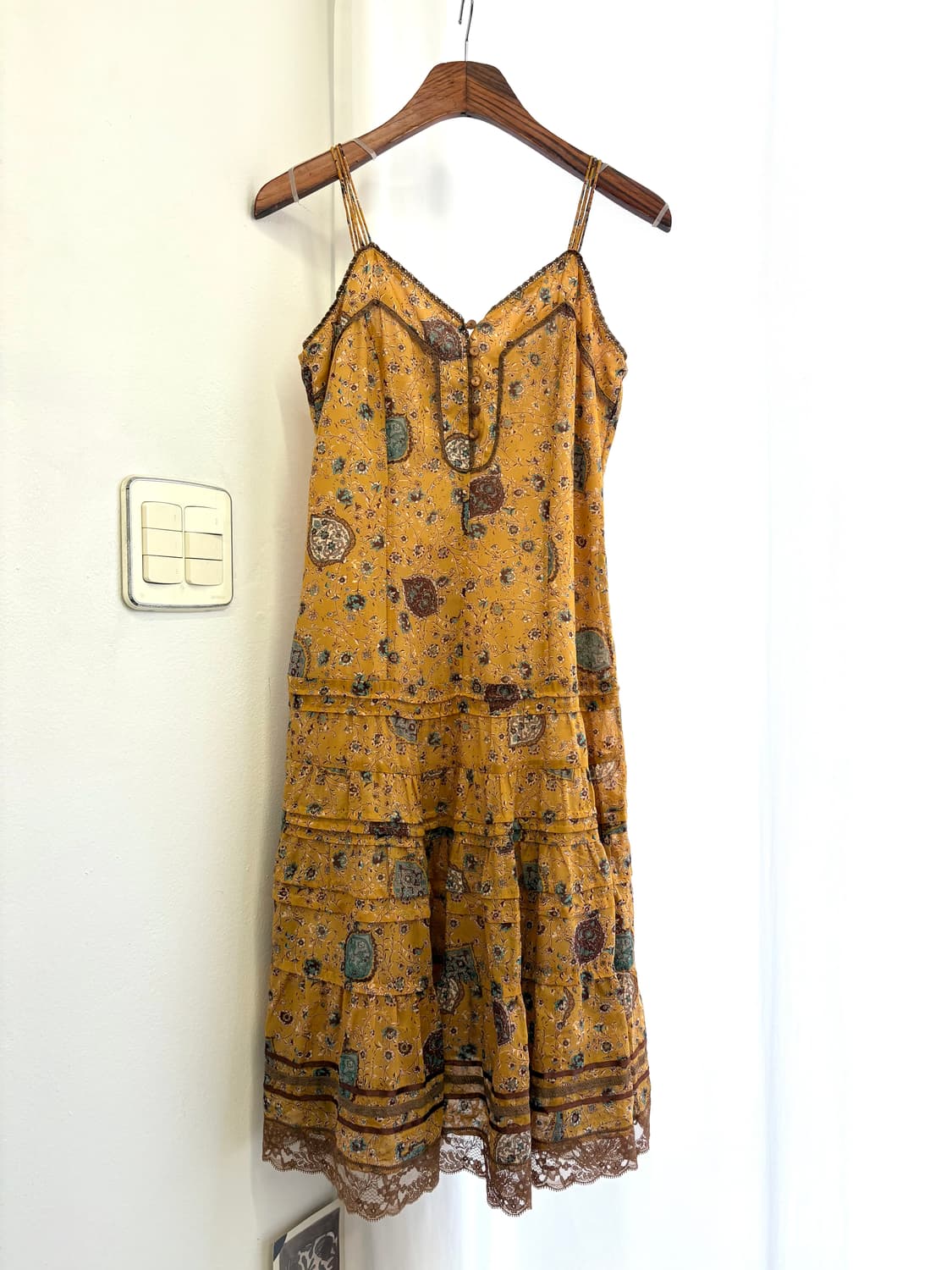 PIECE MONTEE 레이스 에스닉 페어리 히피 슬립 원피스  JPN 상품이미지1