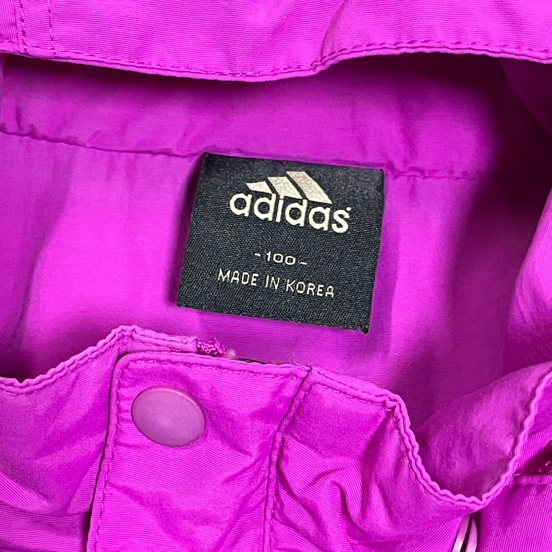 L 아디다스 삼선로고 퍼플 바람막이 상품이미지5