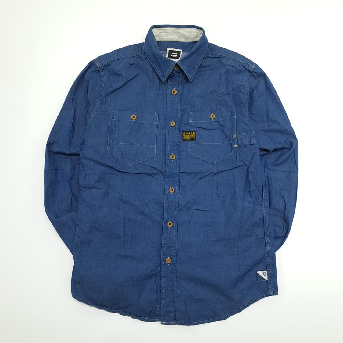 CN845 M 지스타로우 데님 긴팔 셔츠 남방 상품이미지1