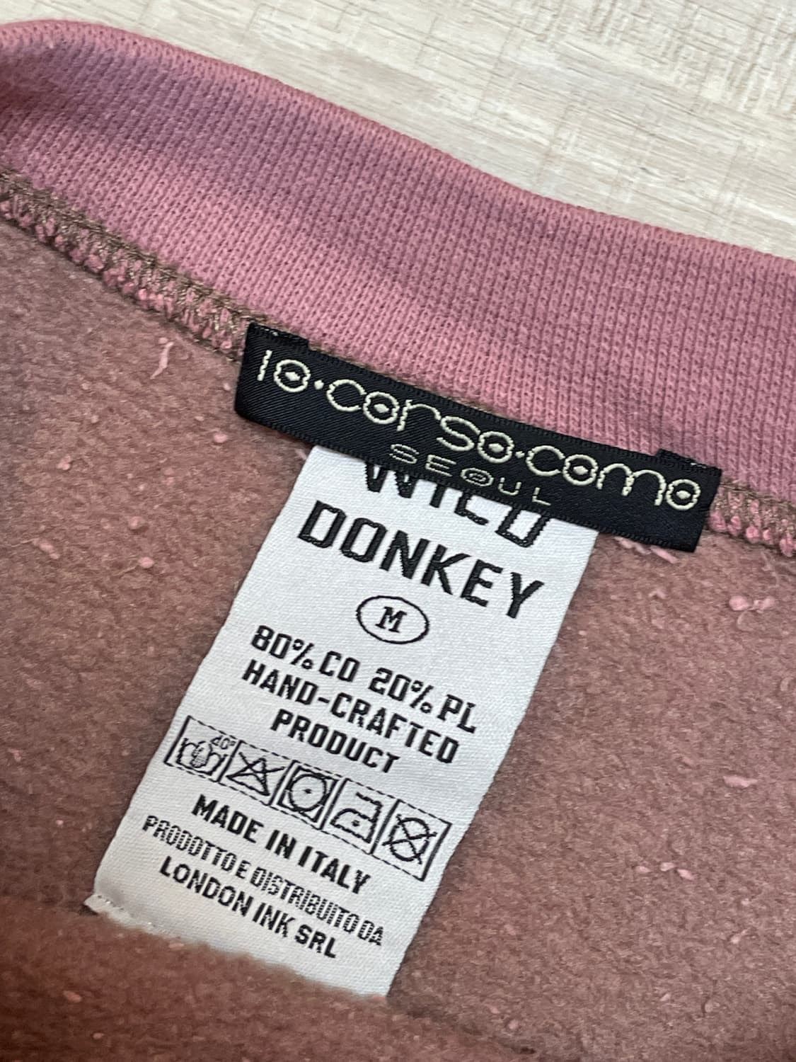 Wild Donkey 와일드동키 보스턴 맨투맨 M 핑크 상품이미지4