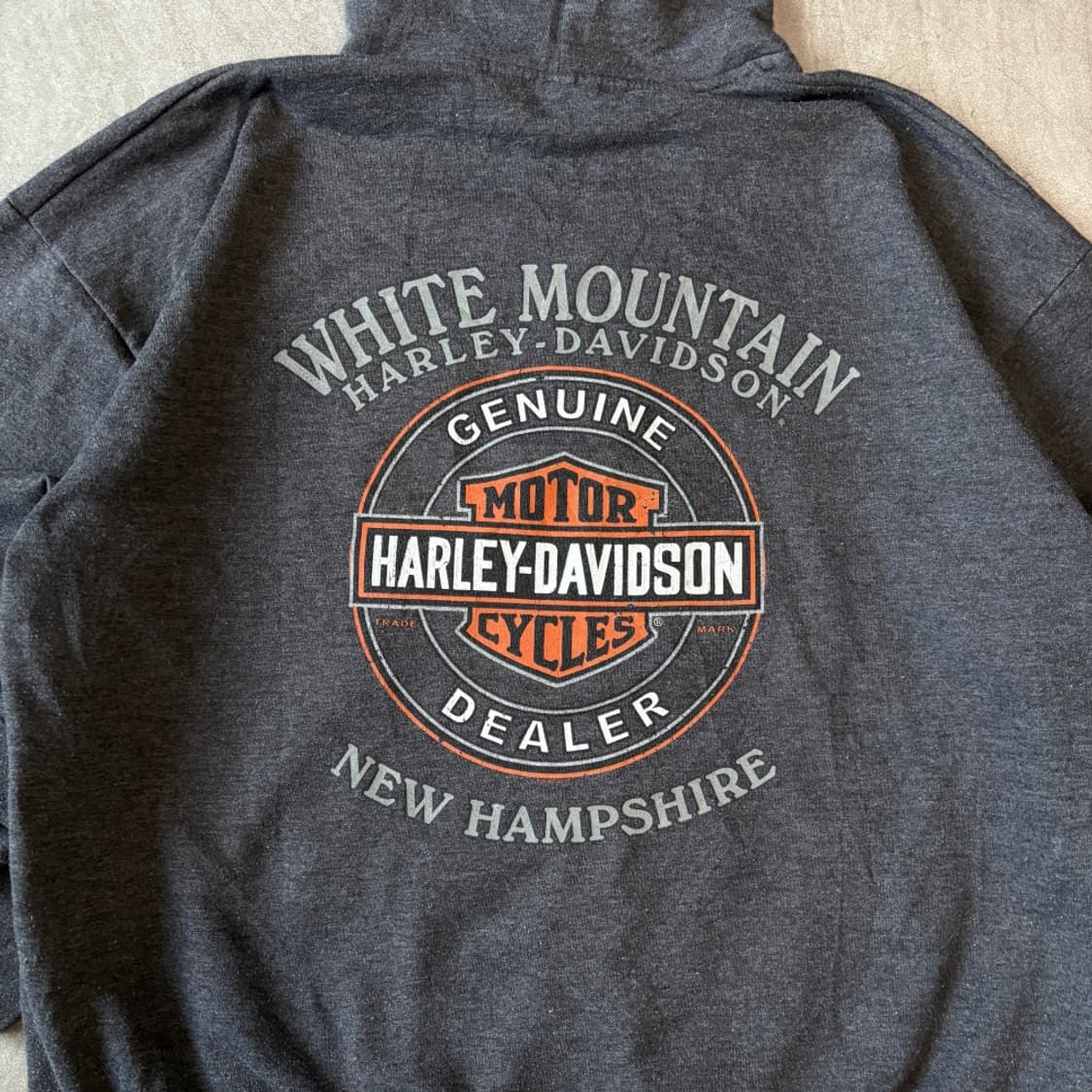 할리데이비슨 정품 다크 그레이 후디 후드티 상품이미지2