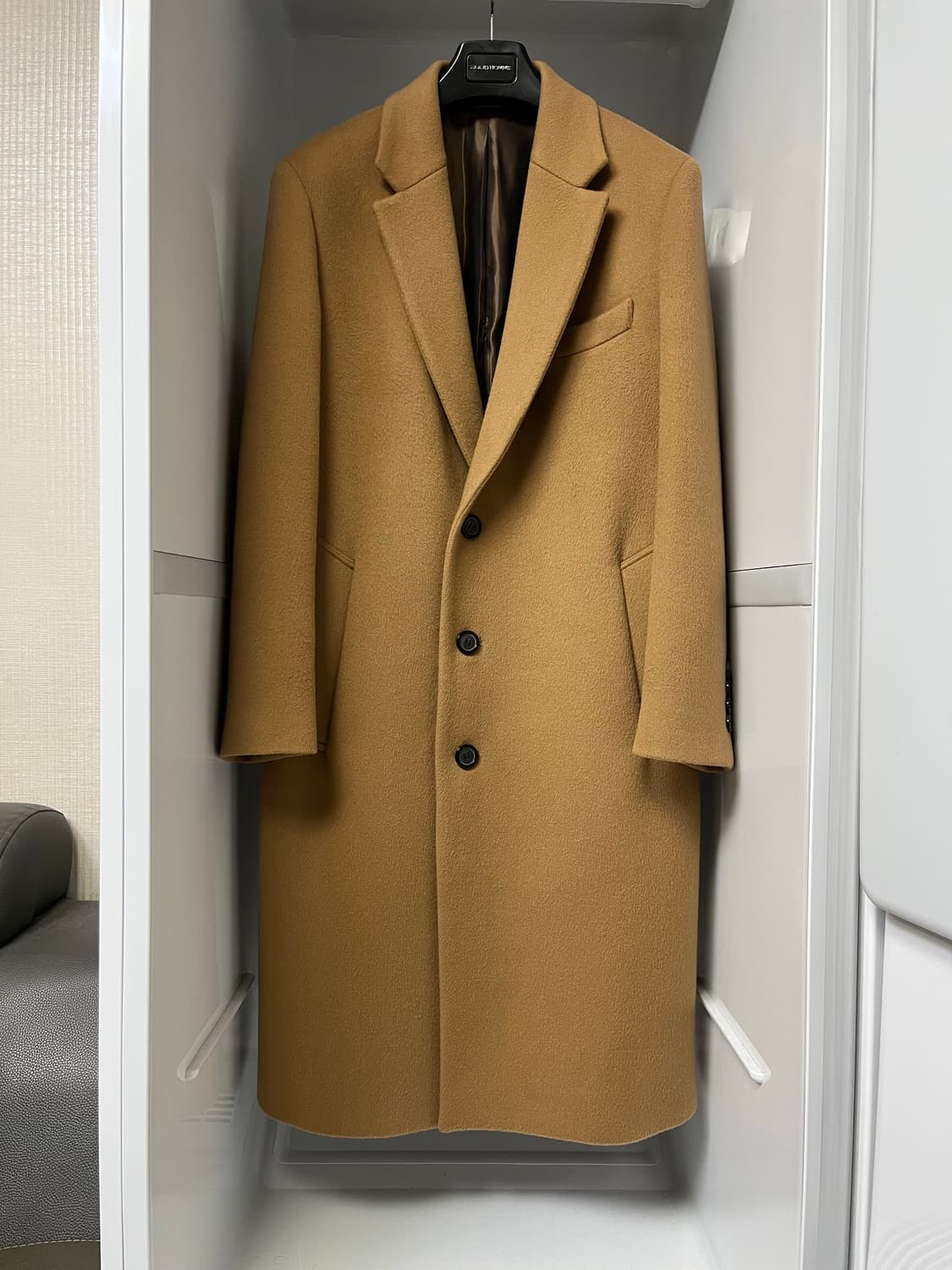 솔리드옴므 베이지 캐시미어 코트 48사이즈 상품이미지1