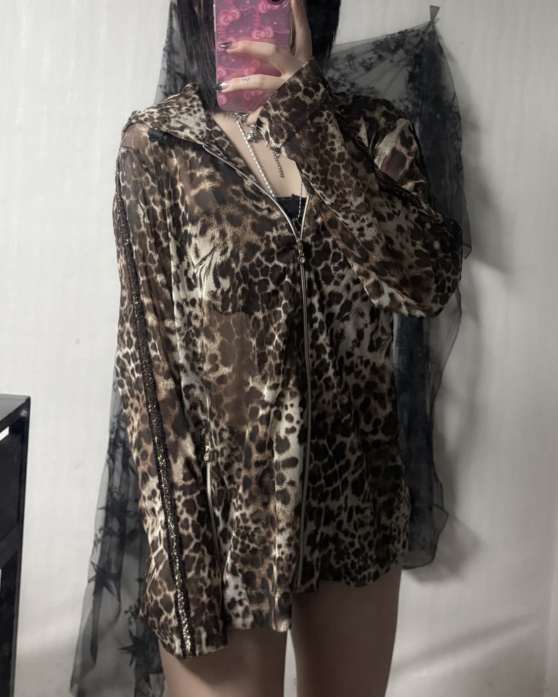 펑크 y2k 레오파드 후드집업  상품이미지2