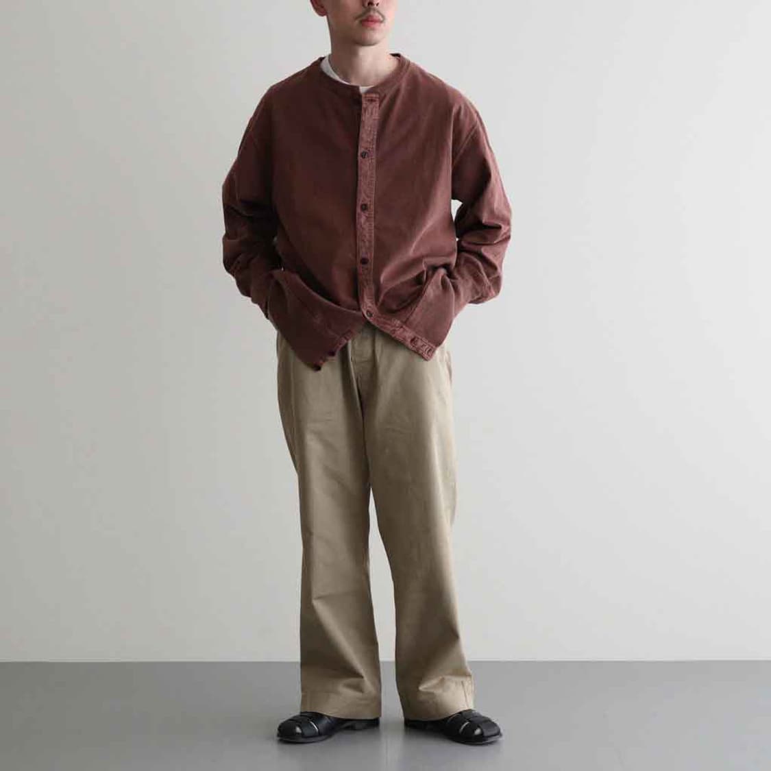 [38]올드조 24SS OPEN FRONT TUBE CARDY BARK 상품이미지2