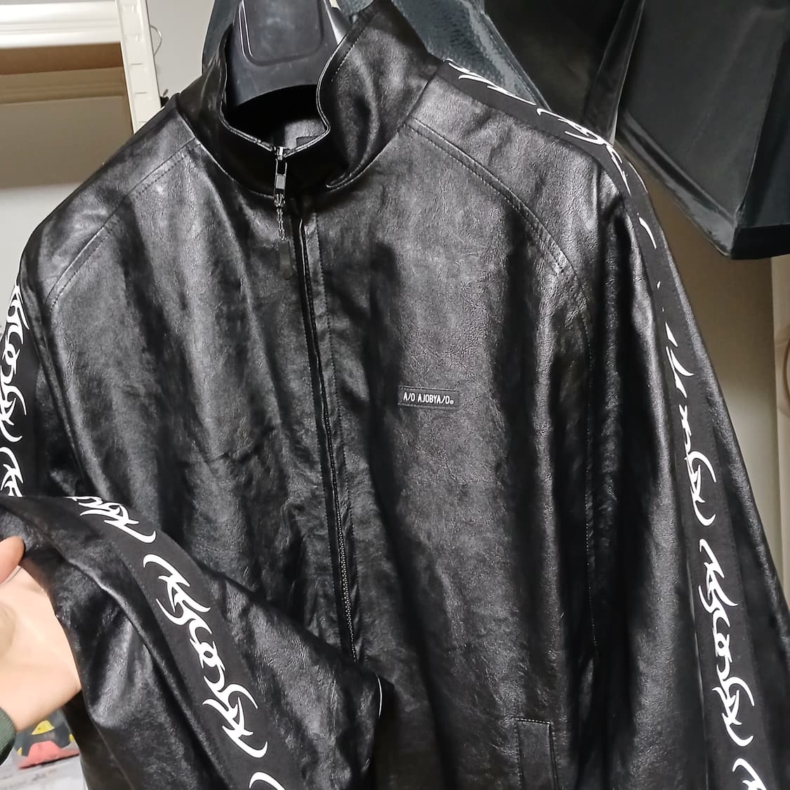 아조바이아조 레더 트랙 박시핏 자켓 가죽 상품이미지7