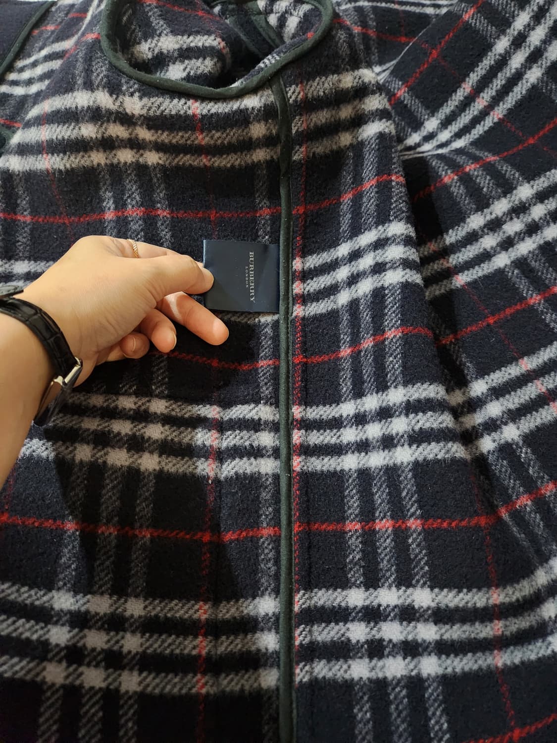 버버리런던 더플코트 울100 잉글랜드 네이비 상품이미지6