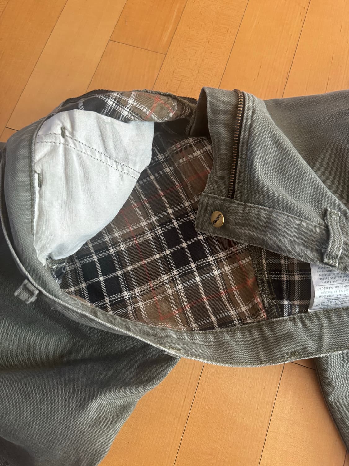 (34)칼하트 USA 체크라이닝 모스그린 카펜터 워크펜츠 상품이미지4