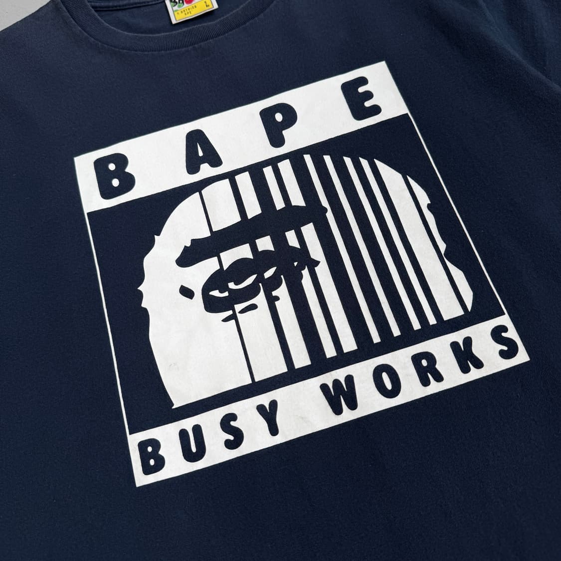베이프 BUSH WORKS 반팔 티셔츠 네이비 상품이미지3
