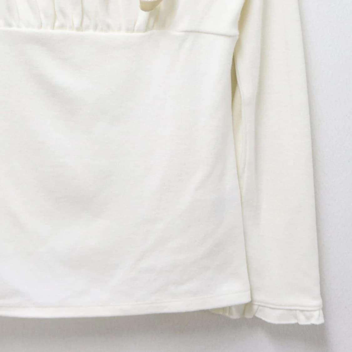 BRUGGE SEPIA 리본코어 울 혼방 셔링 블라우스 62431 상품이미지4