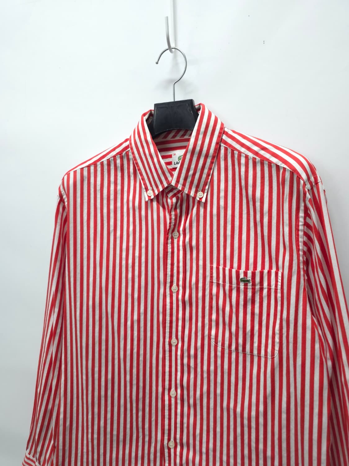 라코스테 남성 오렌지 스트라이프 버튼다운 셔츠(95~100) 상품이미지3