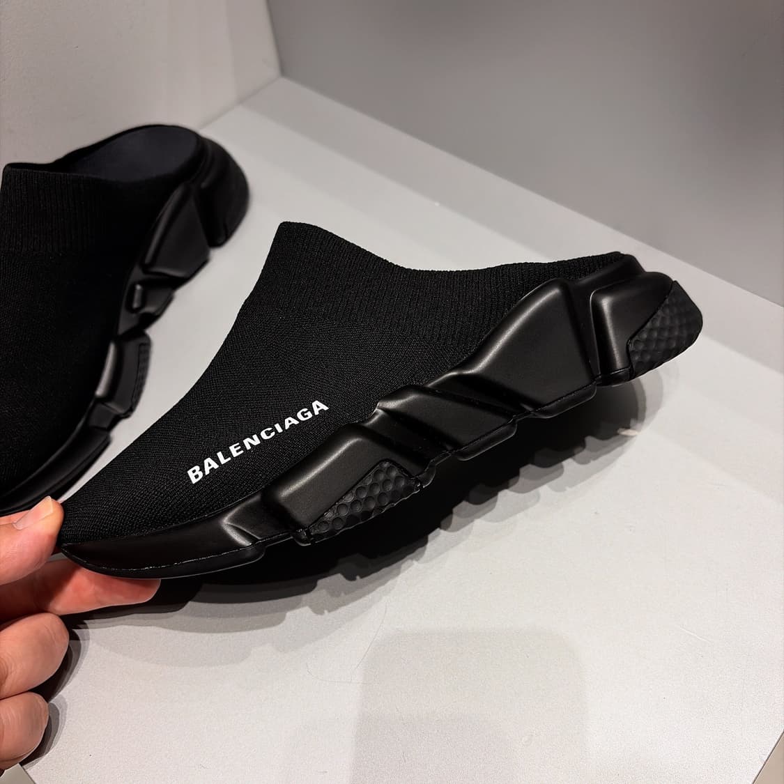 (정품/새상품) BALENCIAGA 발렌시아가 여성 블랙 스피드 뮬 상품이미지1