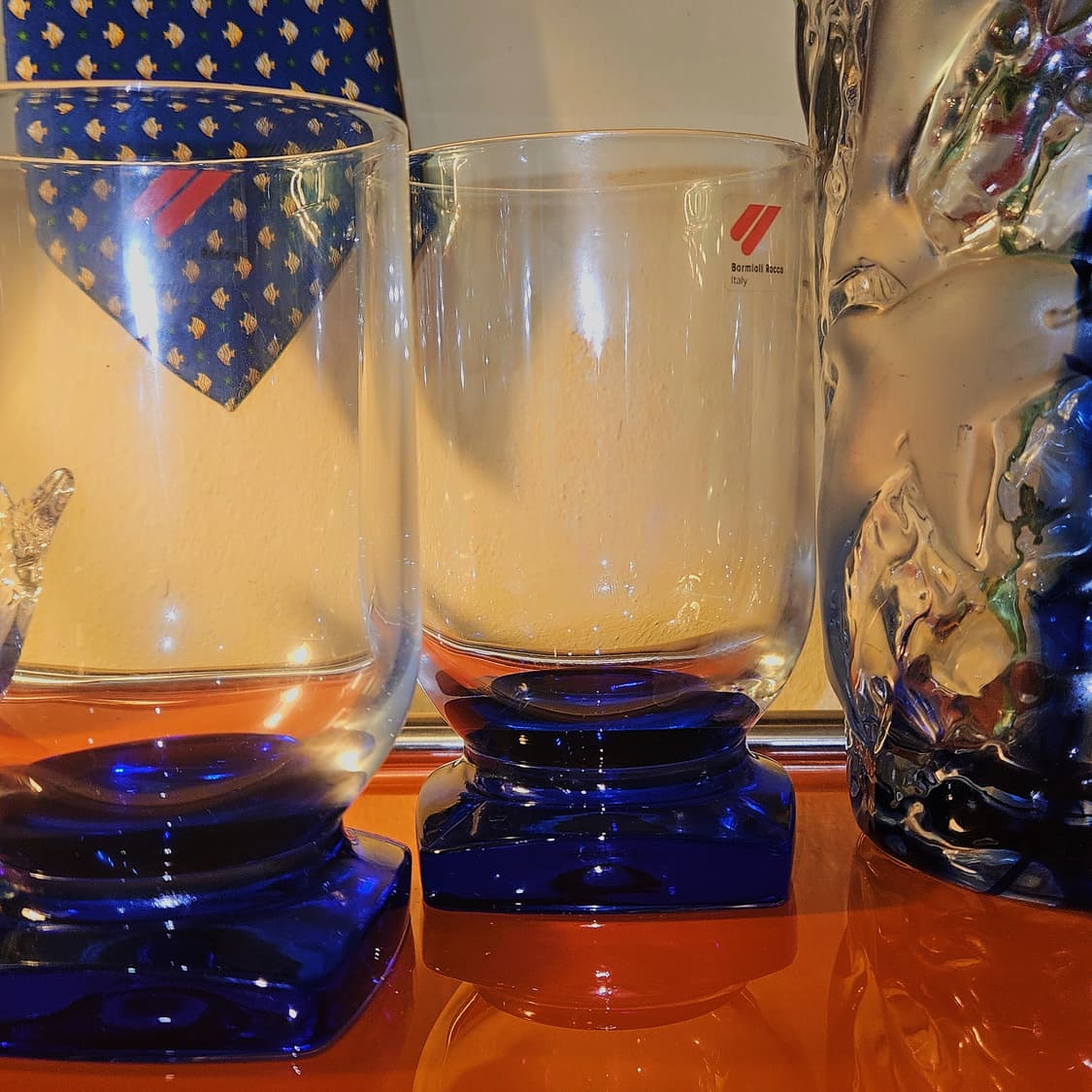 이탈리아 보르미올리 스퀘어 블루 고블렛 상품이미지2