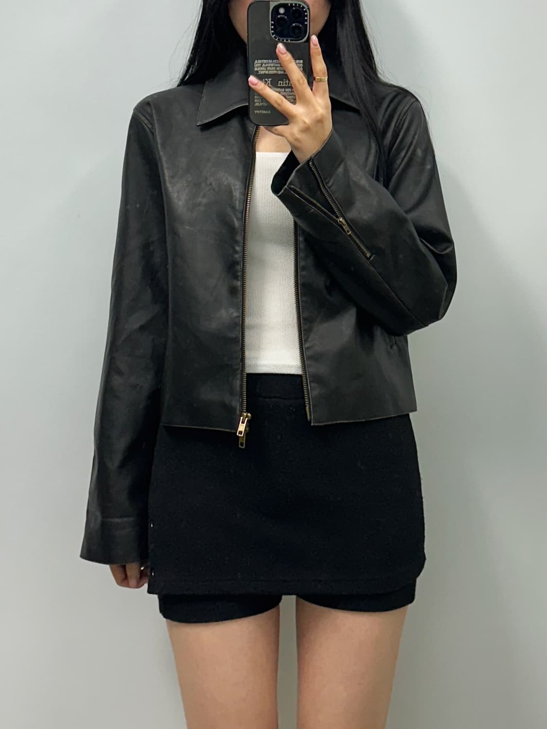 라퍼지스토어 버핑레더 싱글 레더 자켓 상품이미지1