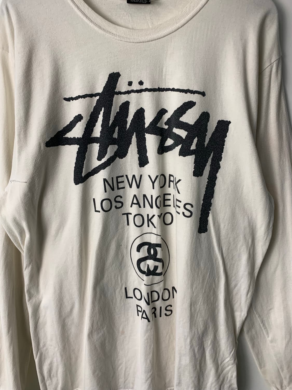 스투시 월드투어 화이트 롱슬리브 긴팔티 상품이미지5