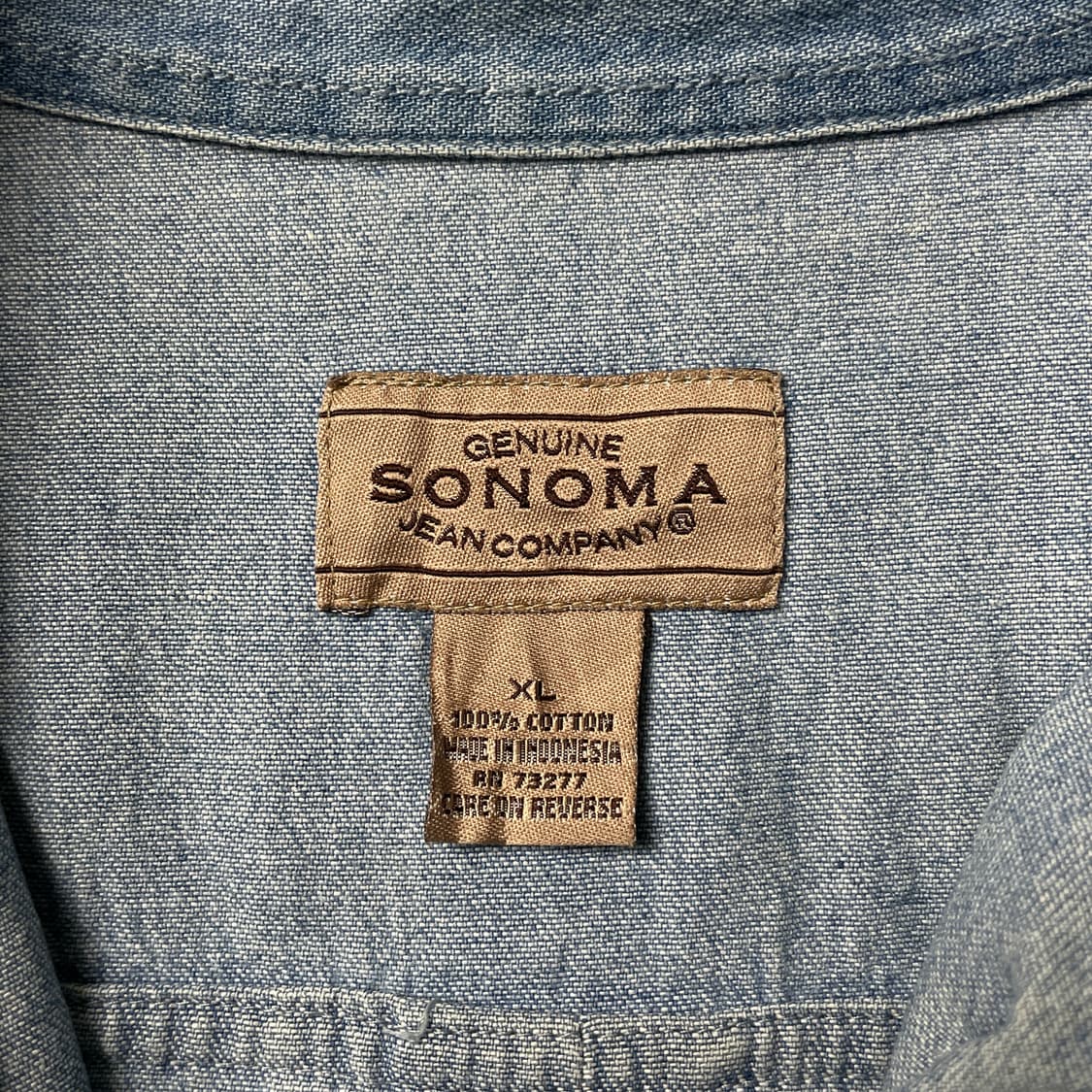 SONOMA 빈티지 다운버튼 코튼 데님 셔츠 A00707 상품이미지10