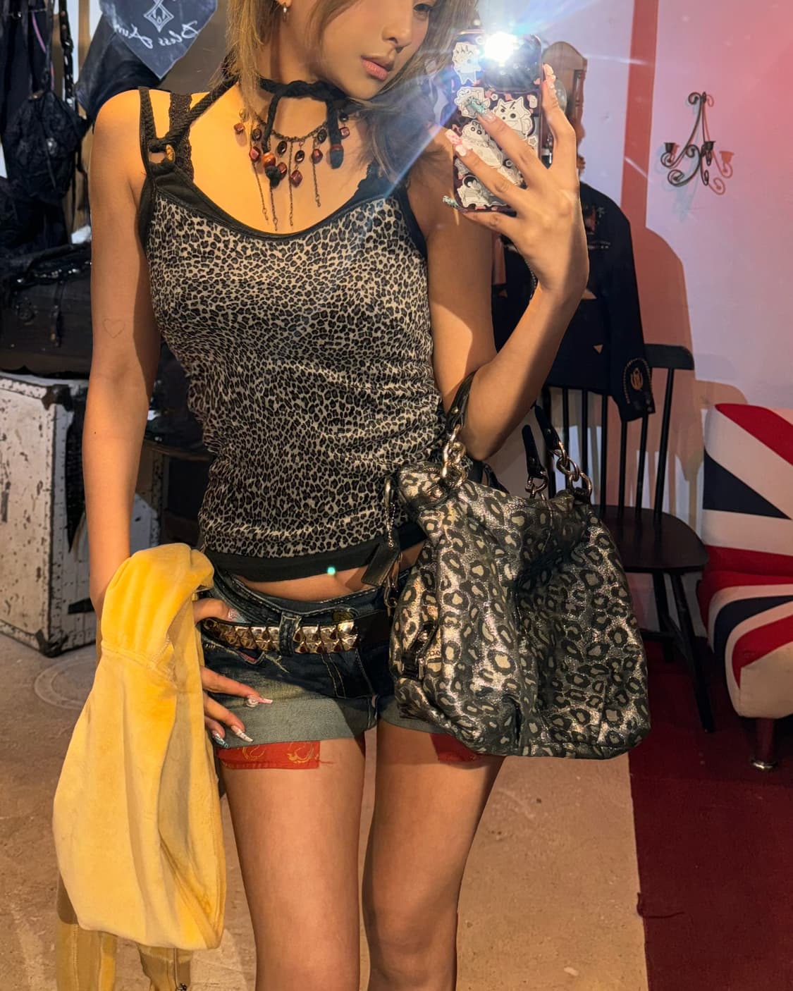 COACH 레오파드 숄더백 상품이미지5