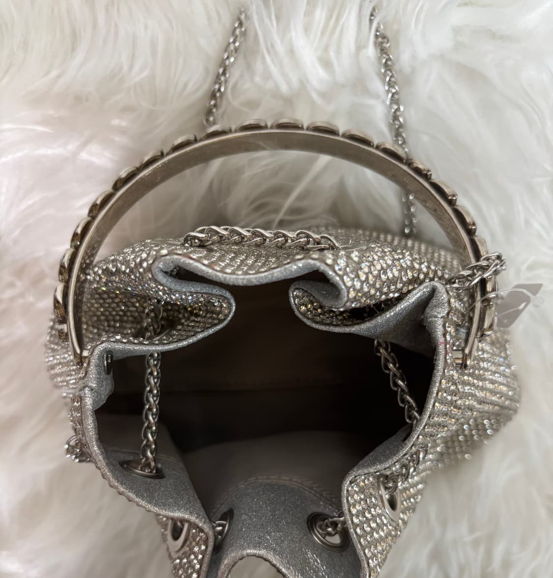 블링블링 큐빅 크리스탈 실버 버킷백(복조리백) 상품이미지3