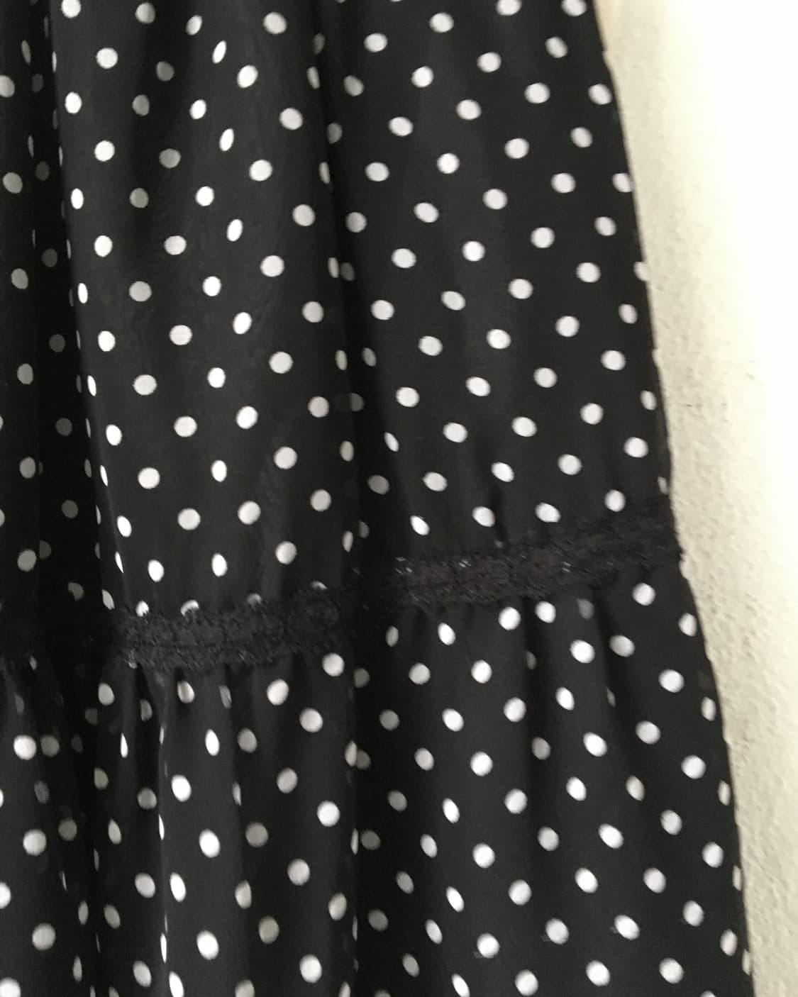 Crochet trimming dot pattern midi skirt 상품이미지3