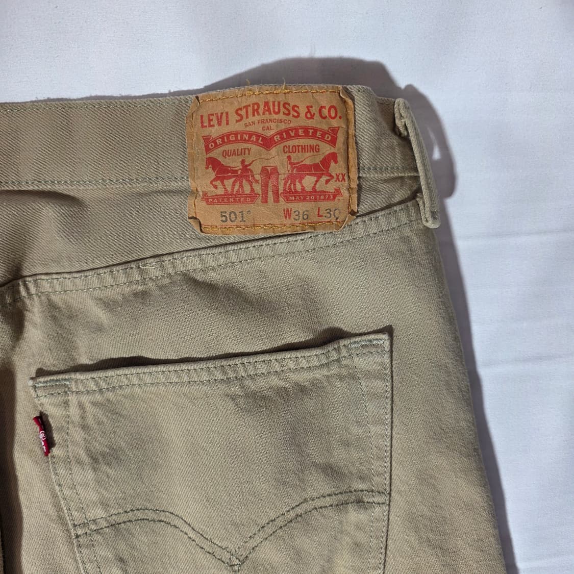 [W36L30]리바이스 501 브라운 데님팬츠 상품이미지6